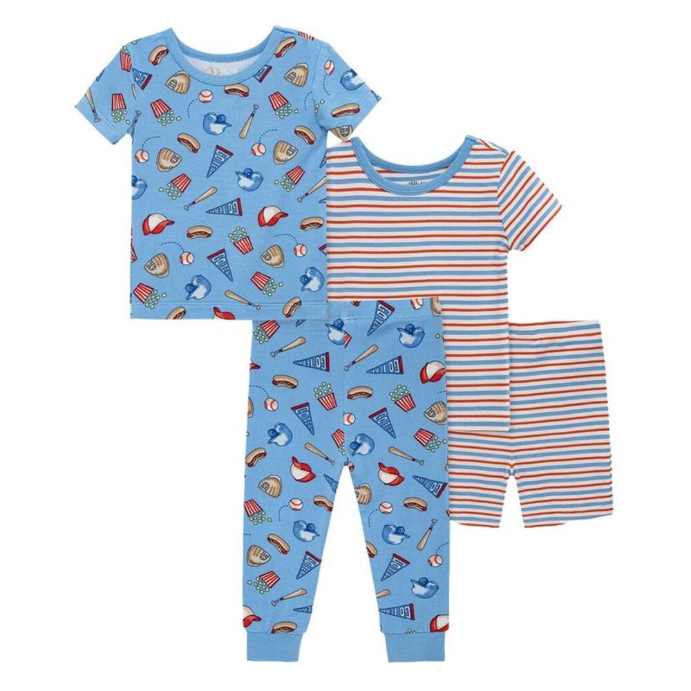 Little Me Boys  Baseball 4Pc Pj